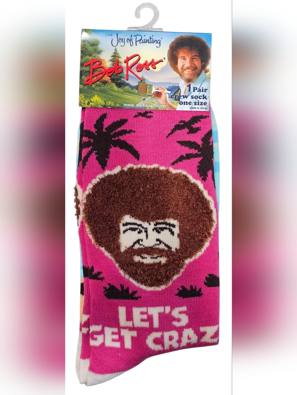 Bob Ross Graphic Crew Socks Set Of 5! New - Picture 9 of 12